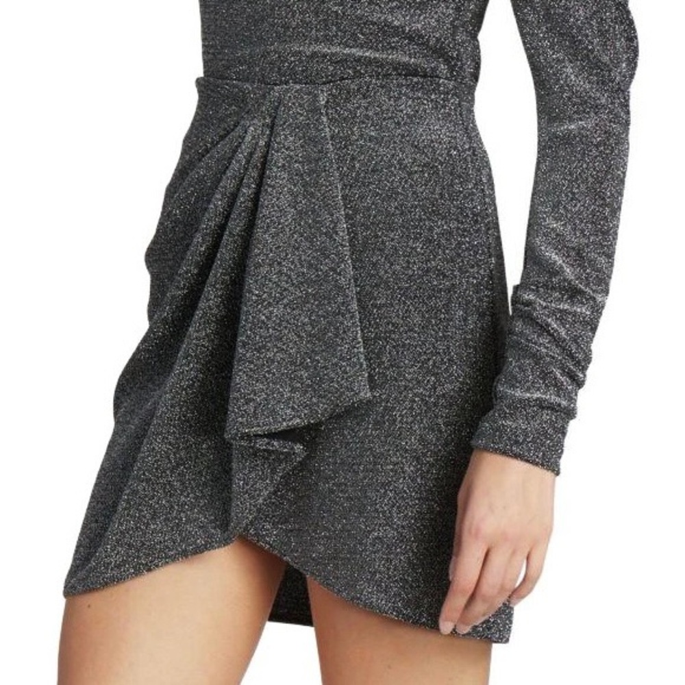 ISABEL MARANT ETOILE SILVER METALLIC MINI SKIRT - Picture 6 of 12